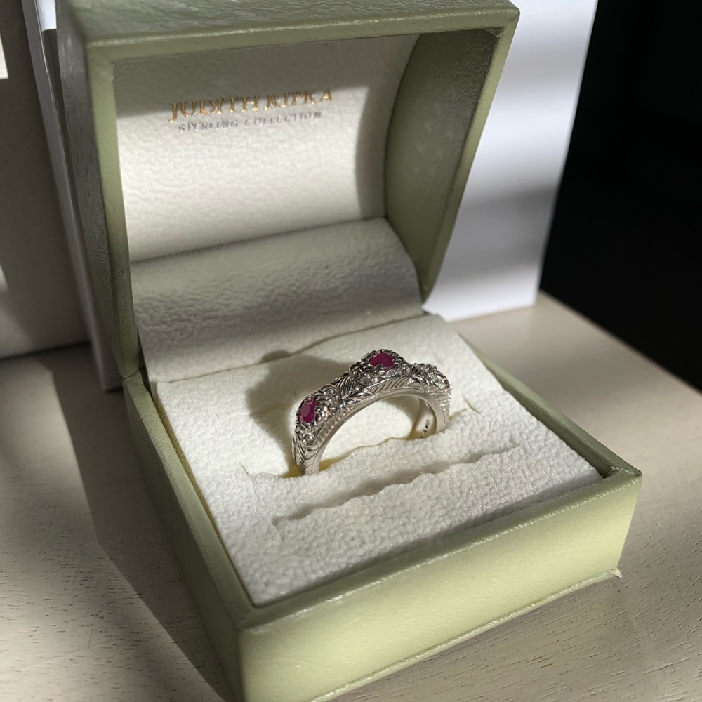 Judith Ripka Vintage 925 Sterling Silver Collection Ring - Size 7